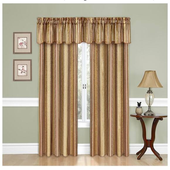 NIB  52" x 16" Short Valance Small Window Curtains - Picture 4 of 8